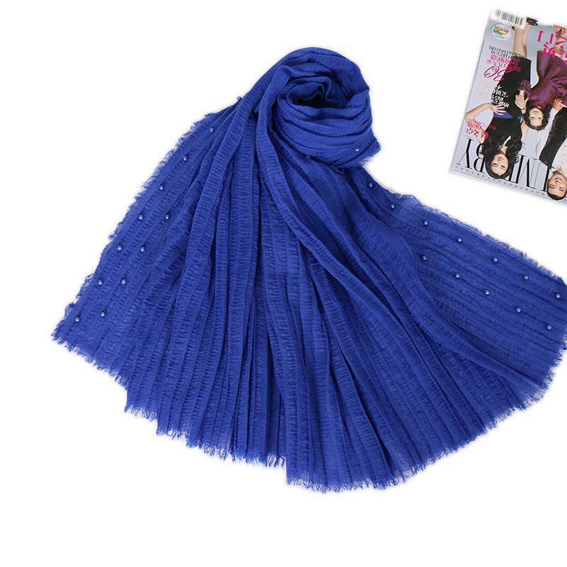 Chal de algodón y lino de alta calidad, pañuelo de estola, Hijab musulmán, envoltura para la cabeza, algodón liso, 200cm x 90cm