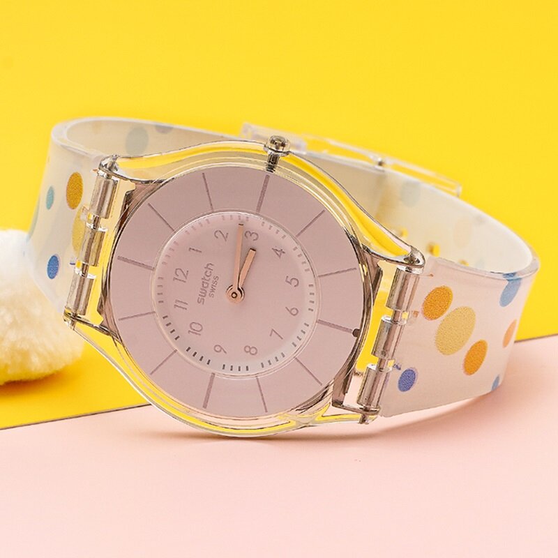 17mm 19mm 20mm Transparent Gedruckt Blume Strap für Swatch Uhr Silikon Armband Für SWATCH Frauen Männer Uhr zubehör