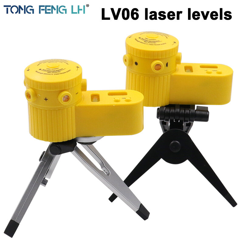 Nivelador laser amarelo multifunções com tripé, linha horizontal e vertical ferramenta, ferramenta multifunções