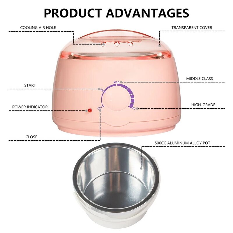 Wax Heater Warmer Wax-Melt Machine Set Waxen Kit Voor Ontharing Wax Bonen Kraal Verwarming Machine Paraffine Ontharende epilator