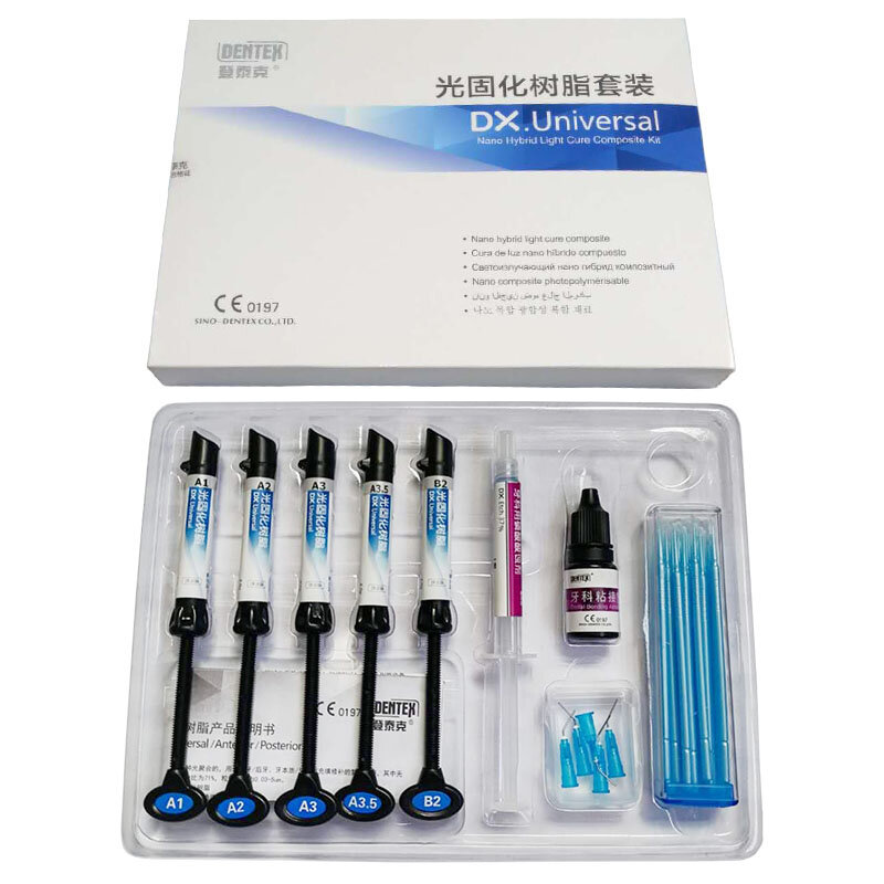 1 kit dental luz-cura resina composta, ácido fosfórico gravura gel etchant, adesivo