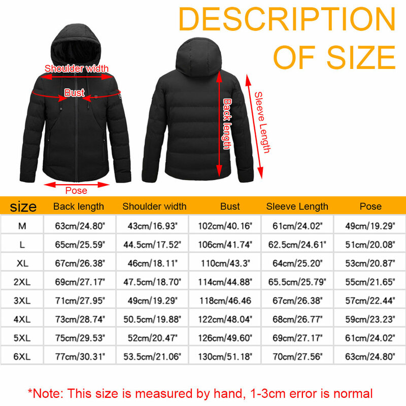 Heating Clothing Heated Jackets USB Men Women's Winter Outdoor Electric Heating Jackets Warm Thermal Coat Clothing Heatable Vest