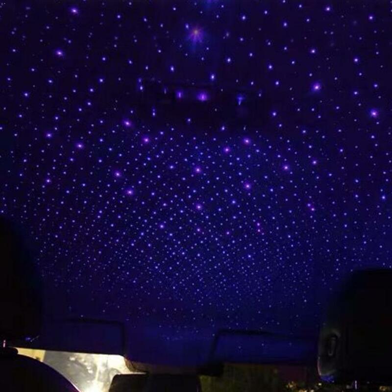 Lampa dekoracja na dach USB lampka wewnętrzna samochodowa atmosfera gwiazda lampa projektora lampa nieba noc gwiaździsta z lampą obrotową samochodu