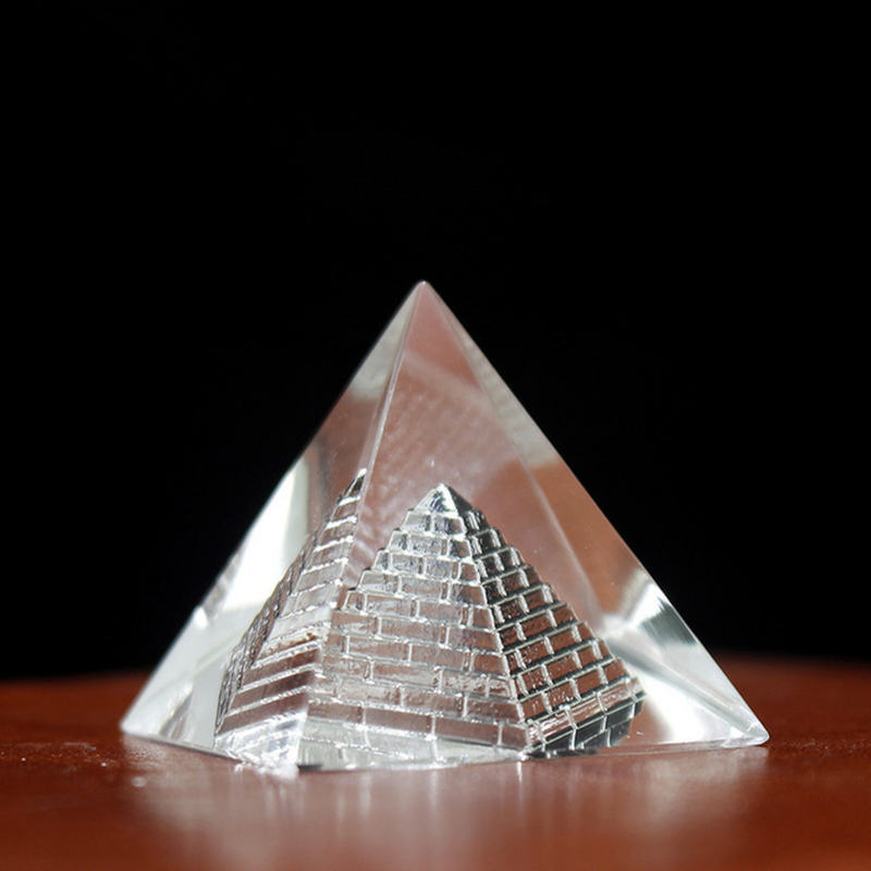 Pirámide de obsidiana para sala de estar, adornos de pirámide de obsidiana, piedra de cristal Natural