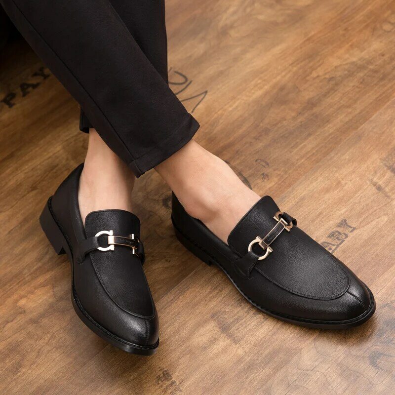 Men Casual Shoes Comfortable Flats Leather Shoes outdoor Non-slip Breathable Fashion moccasins Sneakers Casual Boat Shoes p4