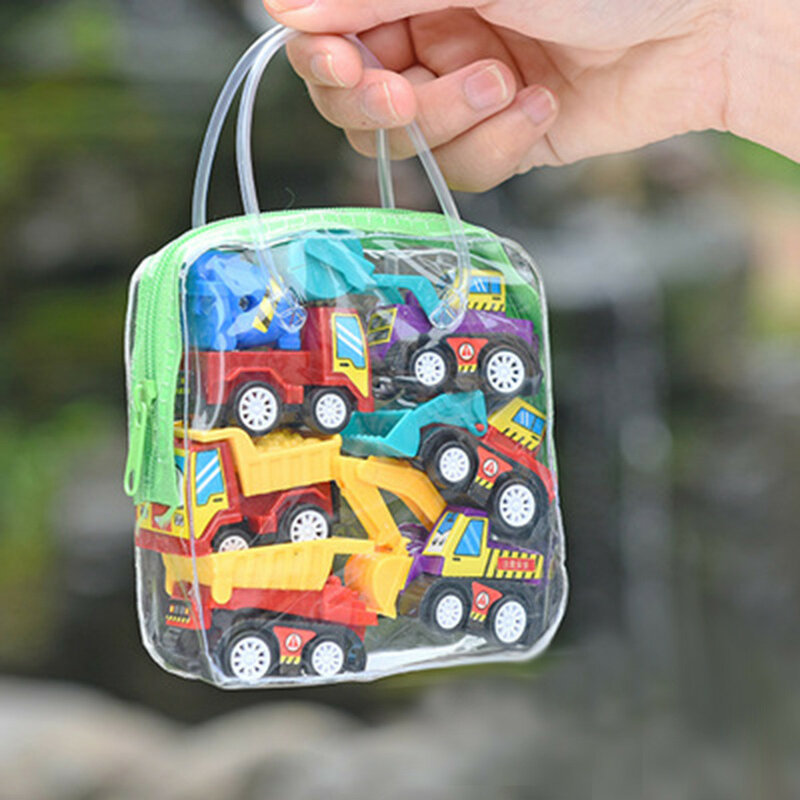 6 sztuk samochód dziecięcy zestaw symulacji edukacyjne przyczepa zabawka bezwładności ciężarówka dzieci samochód wyścigowy zabawki samochód z napędem Pull Back dla dzieci chłopcy prezent