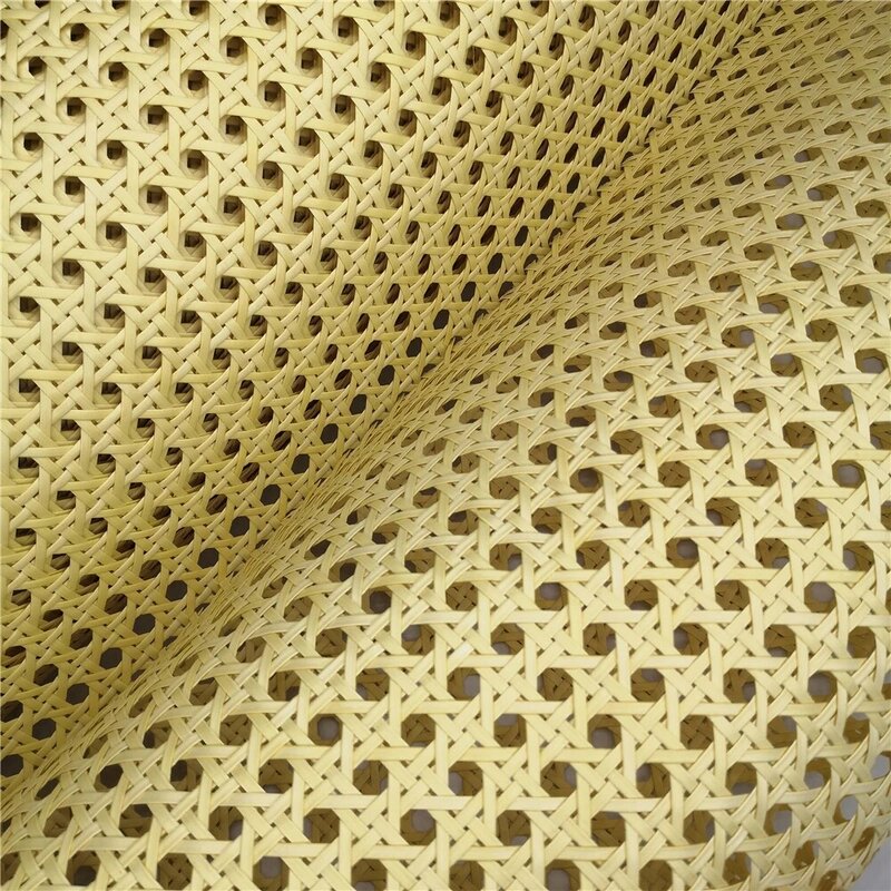 45CM Wide 1~2 Meters PE Synthetic Yellow and brown Rattan Wicker Plastic Cane Webbing Furniture Chair Table Ceiling