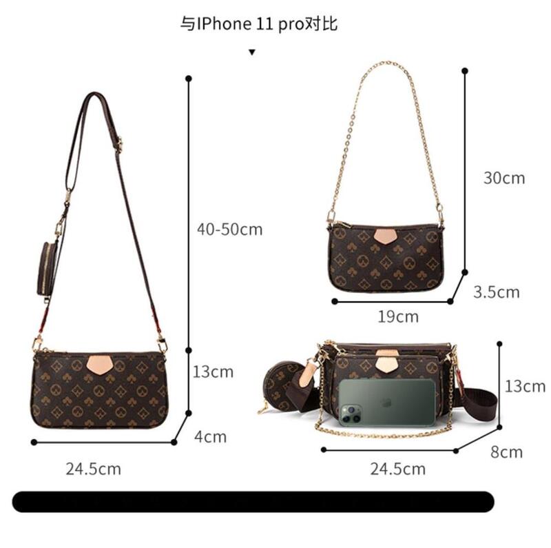 New Fashion Brand Designer 3-IN-1 Messenger Handbag Luxury Brand Crossbody Bags Tote Clutch New Shoulder Bag Purses Handbags