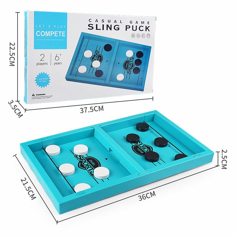 Adult Kids Hockey Board Game Soccer Quick Slingshot Puck Interactive Chess Toys Desktop Battle Board Game