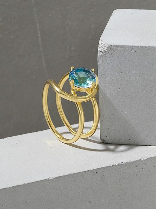 Ssteel aço prata esterlina 925 minimalismo anel de dupla camada linha design zircão para festa de luxo feminino 2021 tendência jóias finas