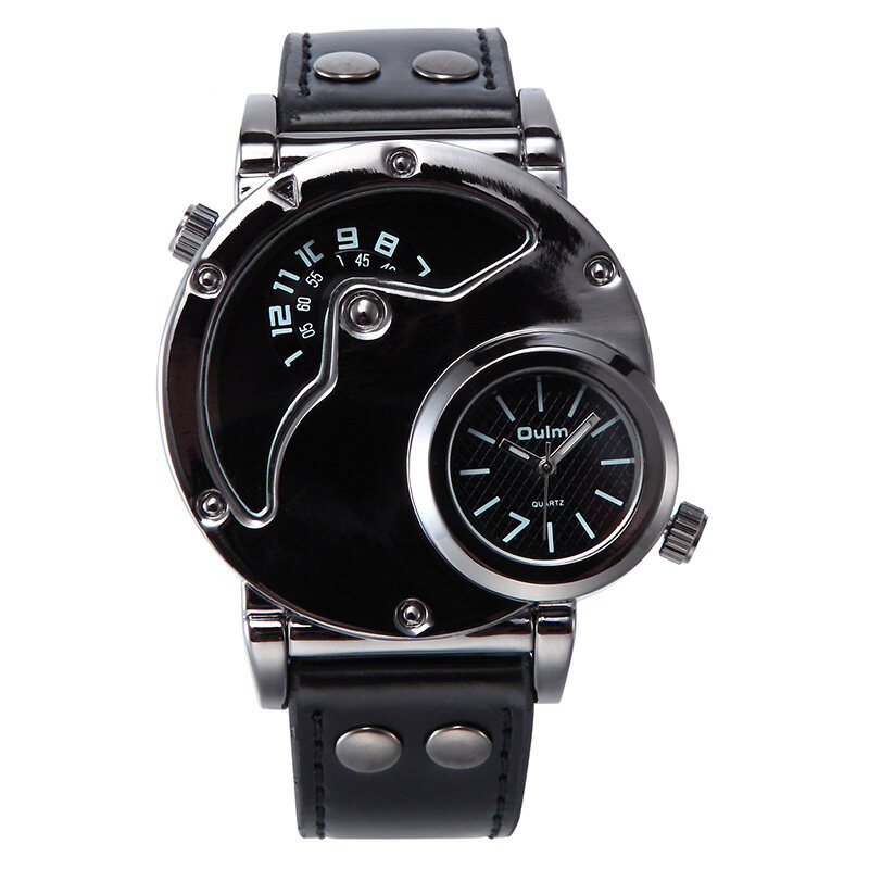Nowe męskie zegarki duża tarcza zegarek mężczyźni wodoodporny zegarek kwarcowy skórzany pasek Casual zegarki sportowe dla mężczyzn Relogio Masculino
