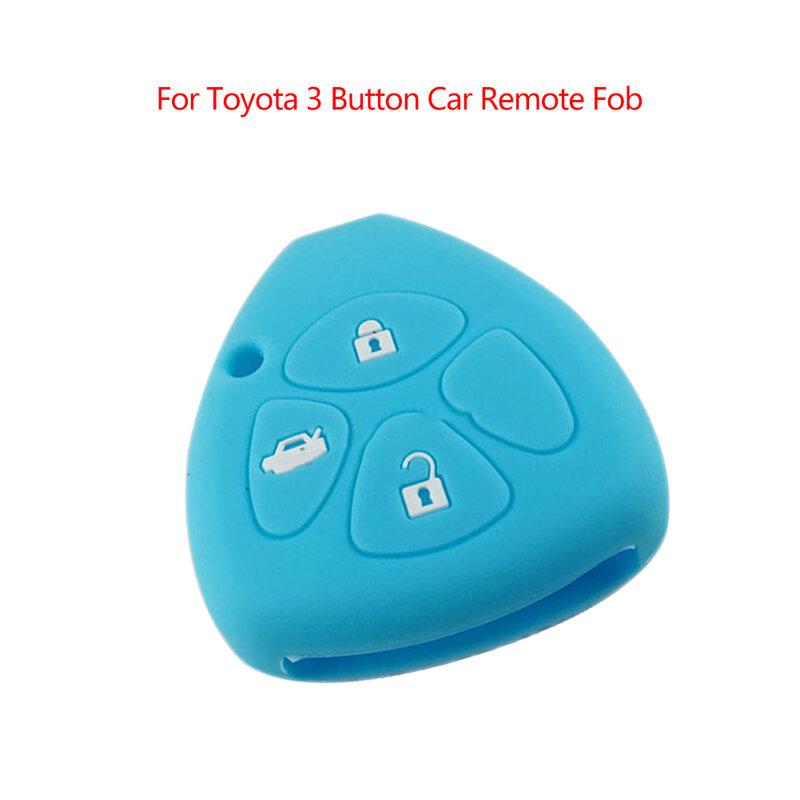 Silicone Cover Remote Key Holder Fob Case For Toyota 3 Button Car Remote Fob
