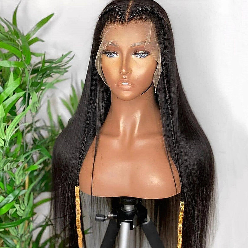 13x4 Lace Front Human Hair Wigs Pre Plucked Remy Brazilian Hair 28 30 inch Straight Hair Swiss Lace Frontal Wig For Black Women