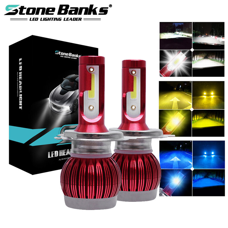 Stone Banks Auto LED Scheinwerfer H1 H3 H7 H8 H11 H16 9005 9003 HB1 H9 HB3 9006 HB4 9012 HIR2 H4 9004 9007 HB5 H13 Auto Kopf Lampe Birne Nebel Licht