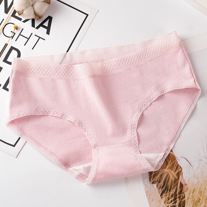 Women's Cotton Underwear Sexy Comfortable Girl Cute Japanese Antibacterial Solid Color Simple Triangle Underwear