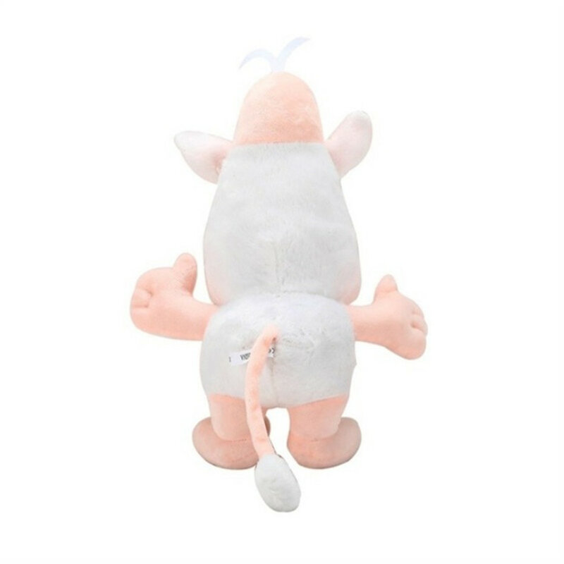 38cm 러시아 만화 작은 흰색 돼지 플러시 장난감 흰색 원숭이 부드러운 면화 인형 액션 피규어 장난감 쿠퍼 부바 부바 플러시 장난감