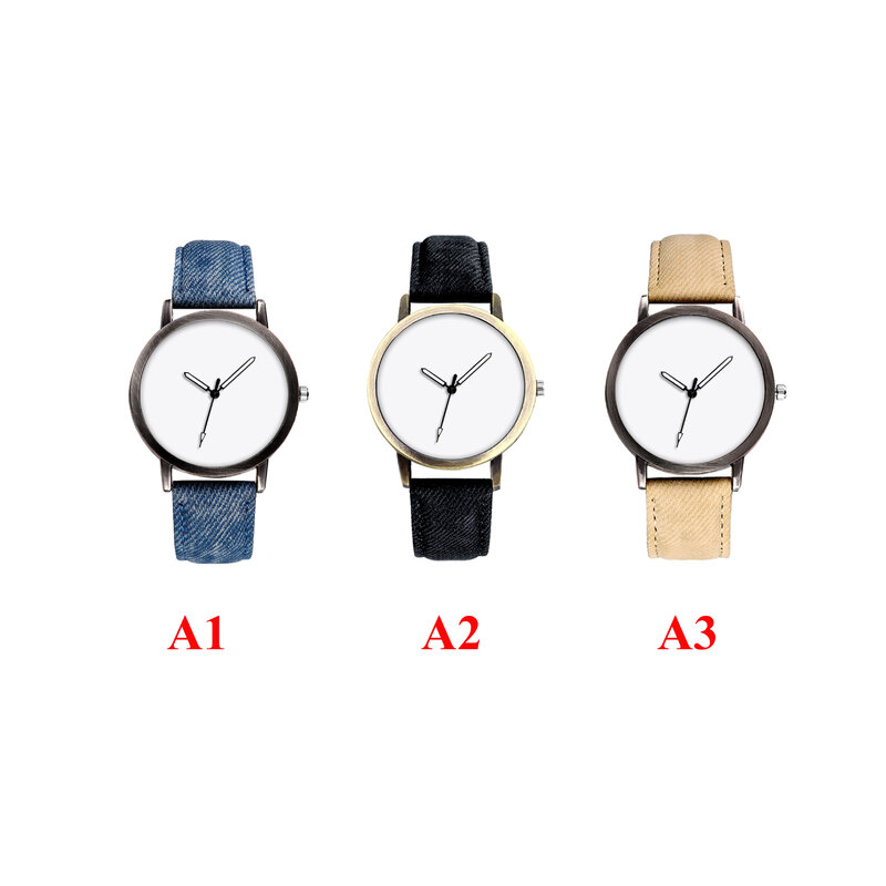 Relógio barato com detalhes em branco, pulseira de sublimação, multicores