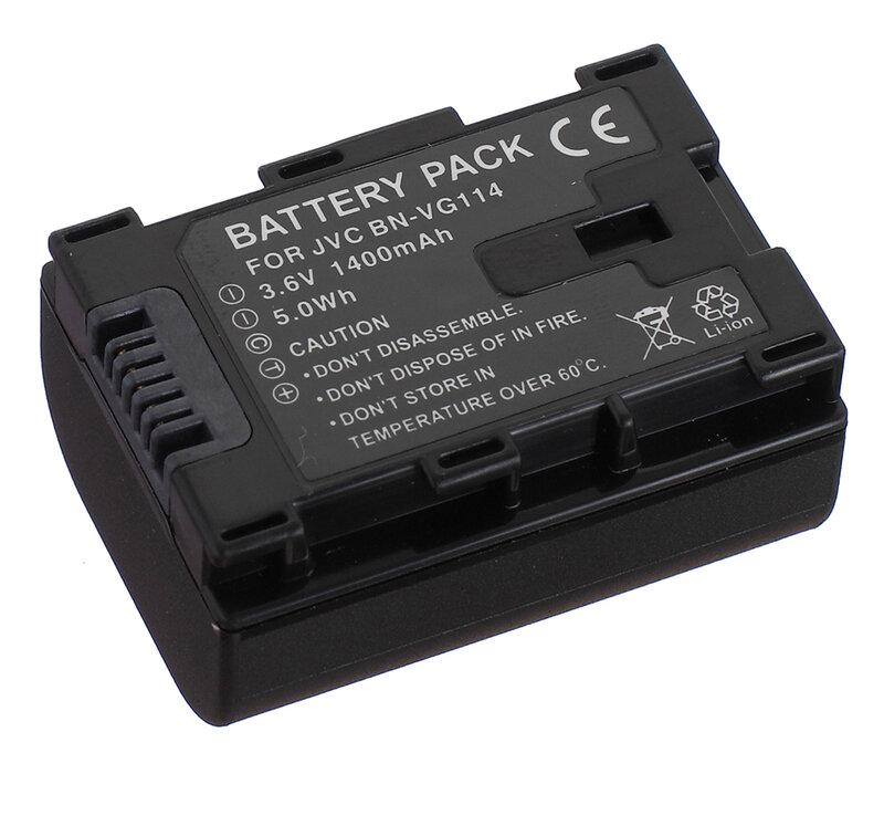 Battery Pack for JVC BN-VG114, BN-VG114U, BN-VG114US, BN-VG114USM, BN-VG114E, BN-VG114EU, BN-VG114AC