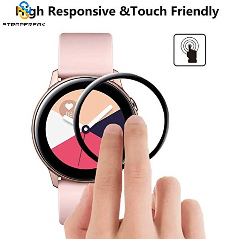 2pcs For Samsung Galaxy Watch Active 1 2 40mm 44mm Soft Full Cover Screen Protector Protective Film Anti Explosion Anti-shatter