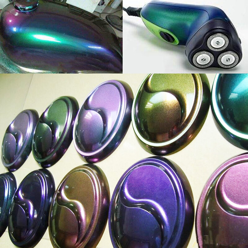 YB53 – Pigments de peinture acrylique caméléon, poudre de revêtement, teinture caméléon pour voitures, artisanat, décoration d'ongles, fournitures de peinture 10g