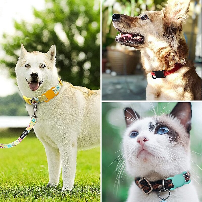 Custodia protettiva in Silicone per animali domestici per Apple Airtag GPS Tracker Dog Cat Collar Loop compatibile con Airtag accessori per animali domestici