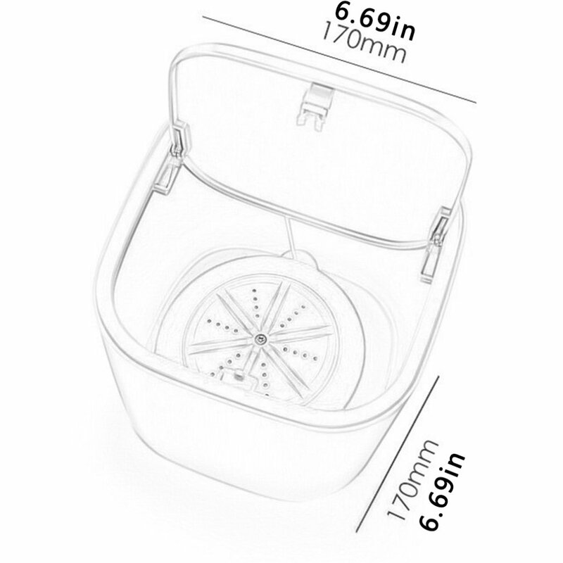 Portable Ultrasonic Turbo Automatic Electric Roller Mini Washing Machine Quick Clean Washing Tool for Outdoor Travel