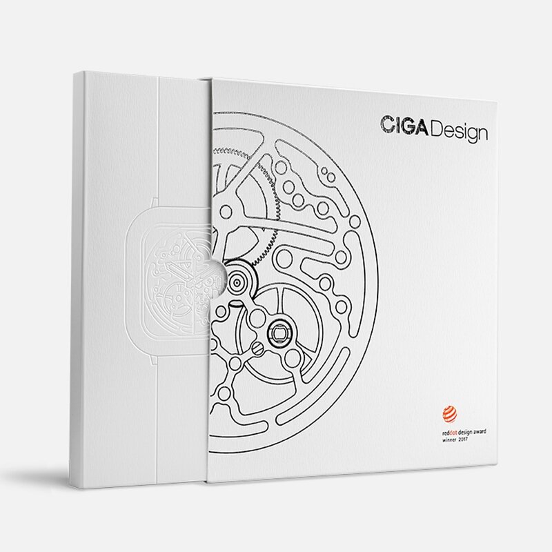 CIGA تصميم أعلى تصميم العلامة التجارية CIGA الميكانيكية ووتش بلدي سلسلة التلقائي الجوف الميكانيكية ووتش ساعة أنيقة للرجال