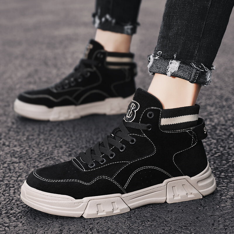 2020 autumn and winter high top Martin boots locomotive style casual men's sneakers comfortable men's sneakers