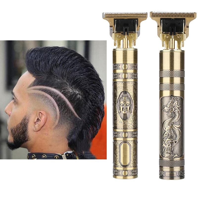 Cortadora de pelo profesional para Barbero, máquina de afeitar con carga USB, Afeitadora eléctrica para hombres