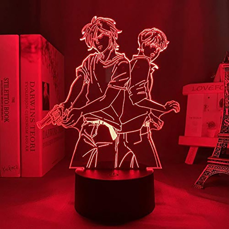 Anime Horror Murder 3d Night Light Colorful Cracked LED Light Visual Creative Gift Table Lamp Atmosphere Light Birthday Gift