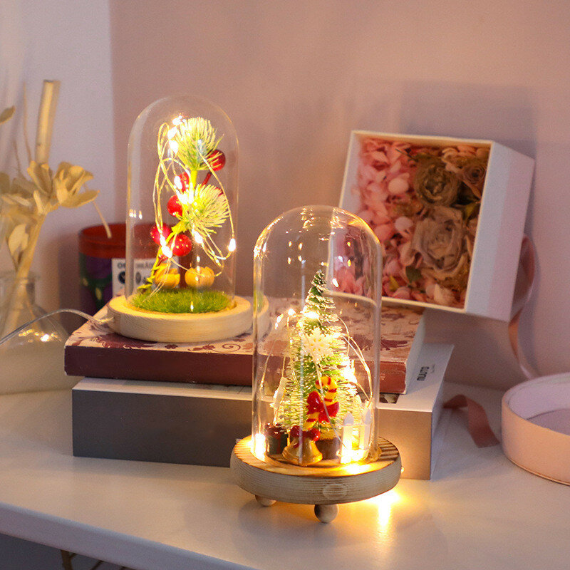 Lampe LED féerique de noël, alimentée par USB, luminaire décoratif d'intérieur, idéal pour un bureau, une chambre à coucher, un salon ou un bureau, ou comme cadeau pour enfant