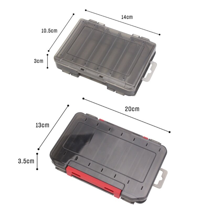 Boîte à appâts de pêche boîte à appâts à deux étages boîte à sous-appâts Portable boîte de rangement pour engins de pêche à Double face boîte à appâts nouveau 1