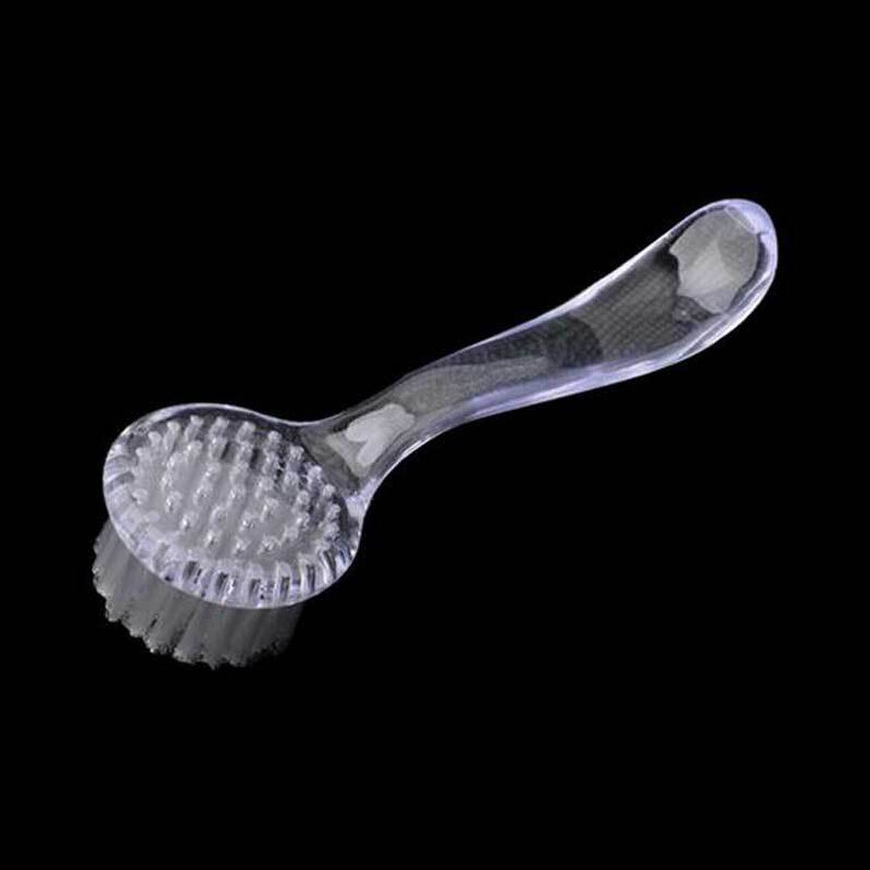 1 pçs compõem a lavagem da arte do prego poeira cabeça redonda pó limpo tampa escova de plástico prego escova pedicure manicure ferramentas cor aleatória