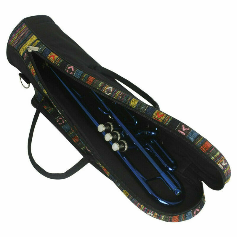 Durable Professional Trumpet Bag Oxford Soft Cotton Bag Case Double Zippers Bag
