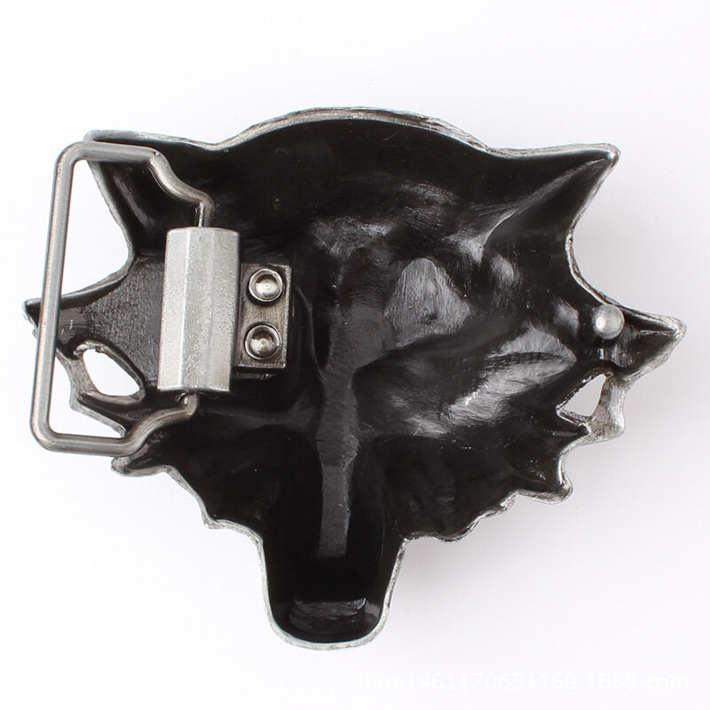 Componentes de cinturón hechos a mano caseros, hebilla de cinturón de cabeza de Lobo, accesorios de bricolaje, rock de metal pesado de vaquero