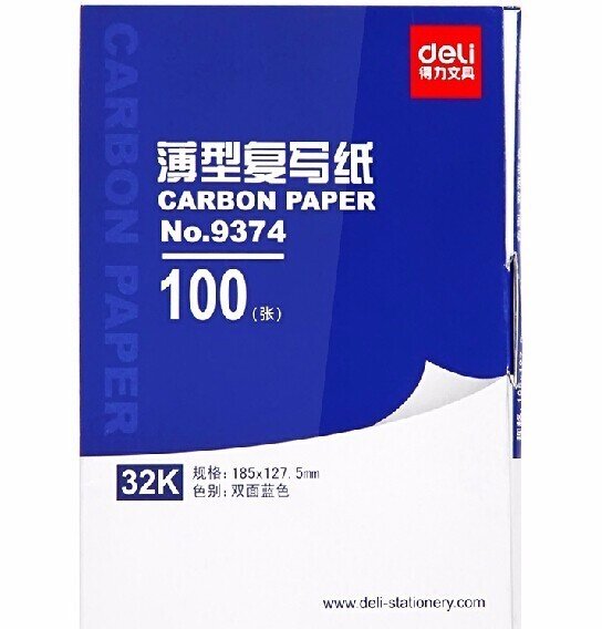 100 pces papel de carbono 32k tamanho 18.5*12.7cm de alta qualidade 3 pces papel de carbono vermelho