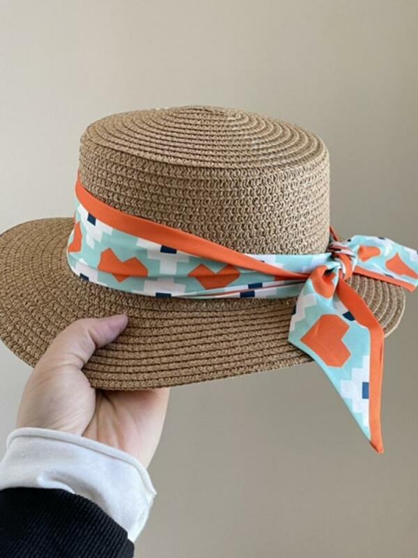 뜨거운 판매 여름 어린이 소녀 모자 브림 여행 비치 모자 모자 태양 밀짚 모자 패션 모든 일치 비치 모자