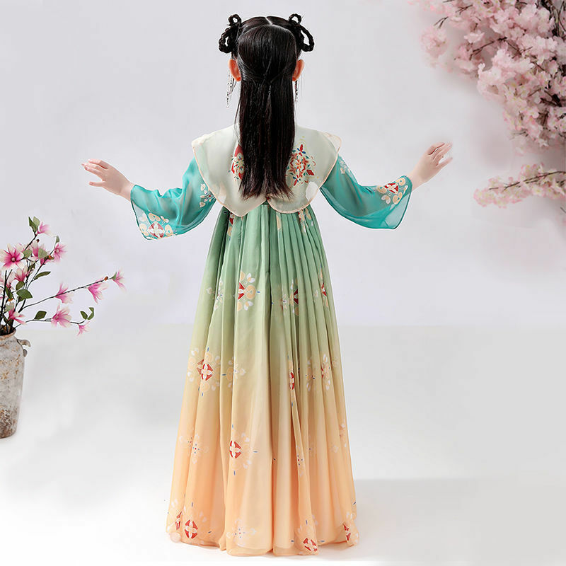 女の子のための中国の漢服,妖精のドレス,古代唐のショードレス,コスプレ,子供のための漢服の衣装
