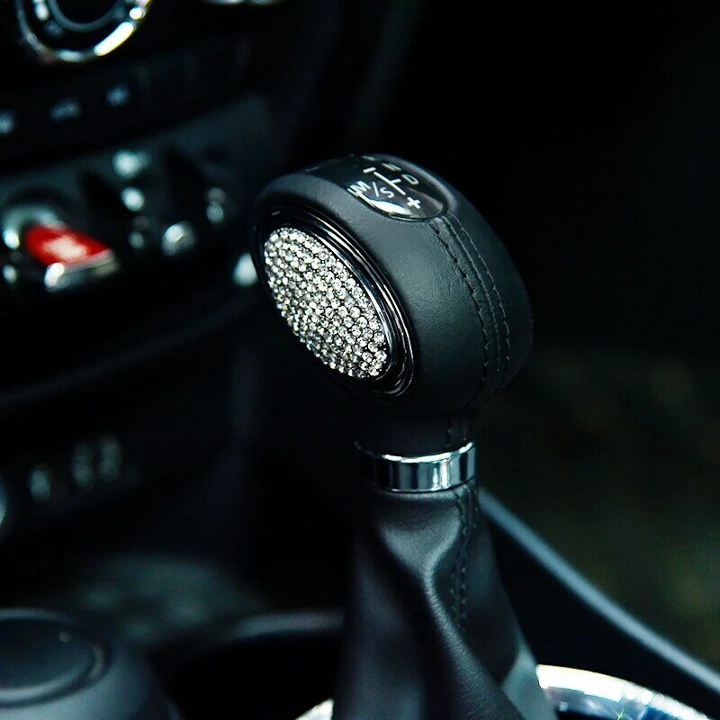 2pcs Car Gear Shift Lever Cabeça Decoração Adesivo Para BMW MINI Cooper S Um F54 F55 F56 F57 F60 Clubman Acessórios Do Carro Interior