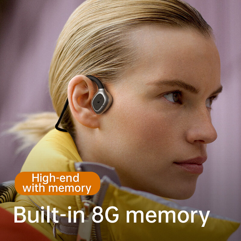 Untuk Xiaomi Sony Earphone Konduksi Tulang Headphone Nirkabel Bluetooth Headset Stereo Audio Musik Pemutar Mp3 dengan Mikrofon