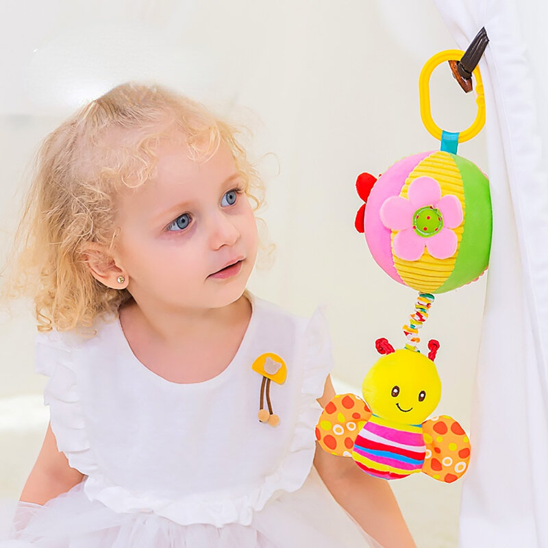 Speelgoed-Juguetes para bebés de 0 a 36 meses, animales de dibujos animados, sonajero de felpa, campana móvil, juguetes educativos para edades tempranas