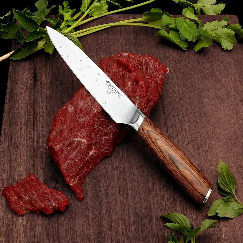 Faca de cozinha japonês chef facas profissional alemanha aço 1.4116 afiada vegetal santoku pão utilitário faca para cozinhar