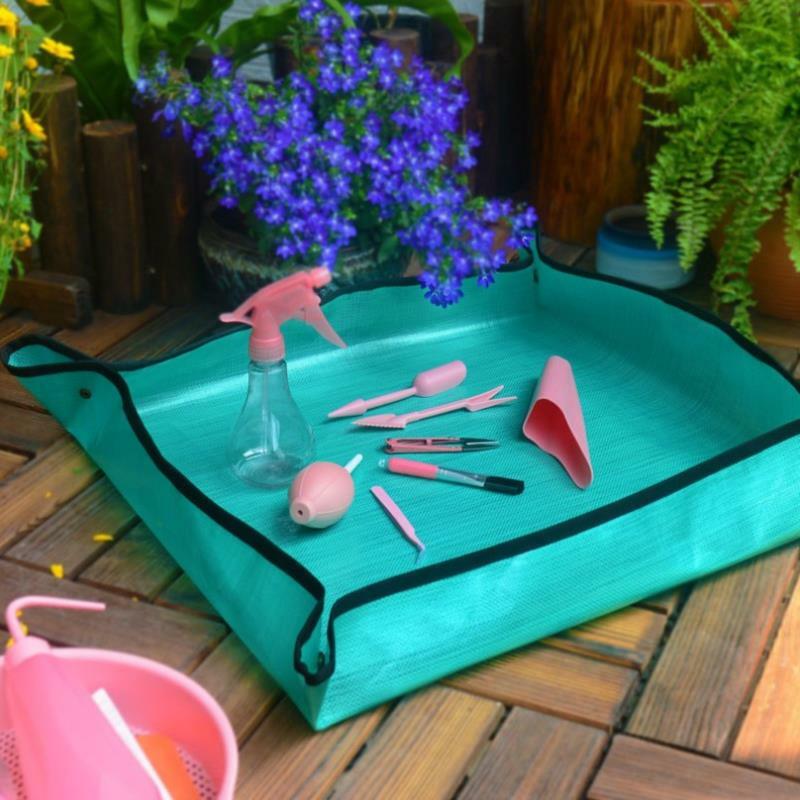 Tapete de jardinagem à prova d'água, multifuncional útil, vaso de flores, transplantio, anti-sujeira
