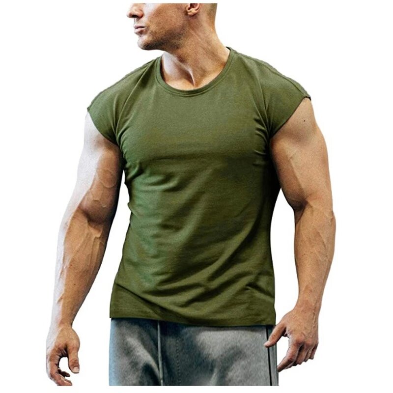Camiseta de manga curta com decote em v 2021, camiseta de fitness de moda, chegada nova