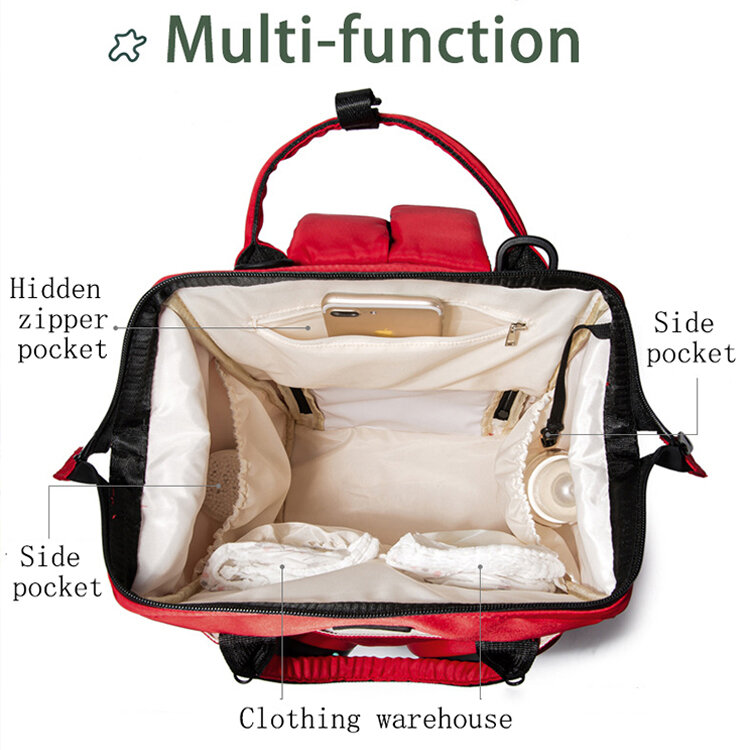 2020 New Mommy Bag Multifunctional Large Capacity Waterproof Maternity Outing Mother and Baby Bag Diaper Bag Backpack