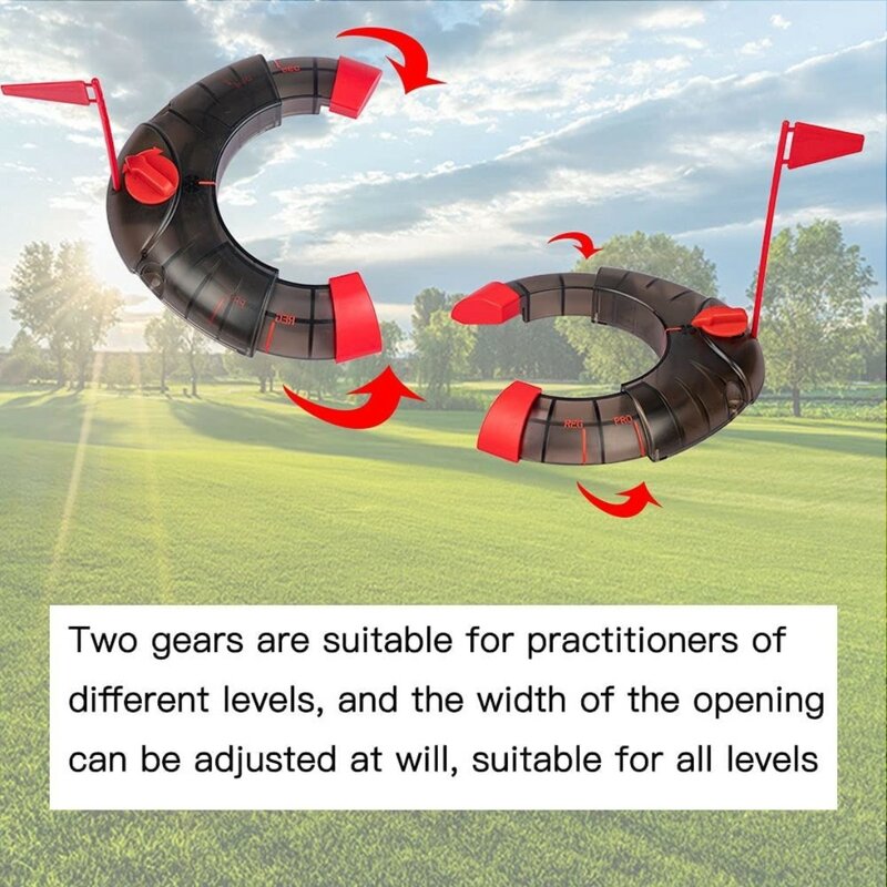 ในร่ม Golf Putting Trainer พร้อมธงพัตเตอร์สีเขียว Practice Aid Home Yard กลางแจ้งการฝึกอบรมปรับขนาด