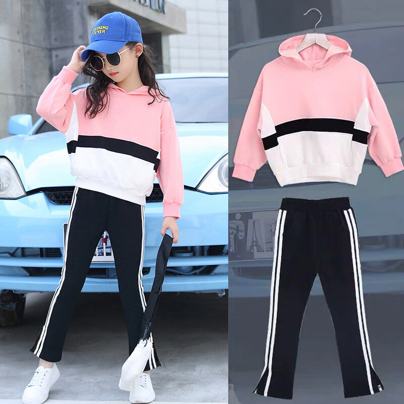 Girls Clothes Sets Autumn Children's Clothing Set Sweatshirt + Pants Two-piece Casual Kids Sport Suits Teenage 6 8 9 10 12 years