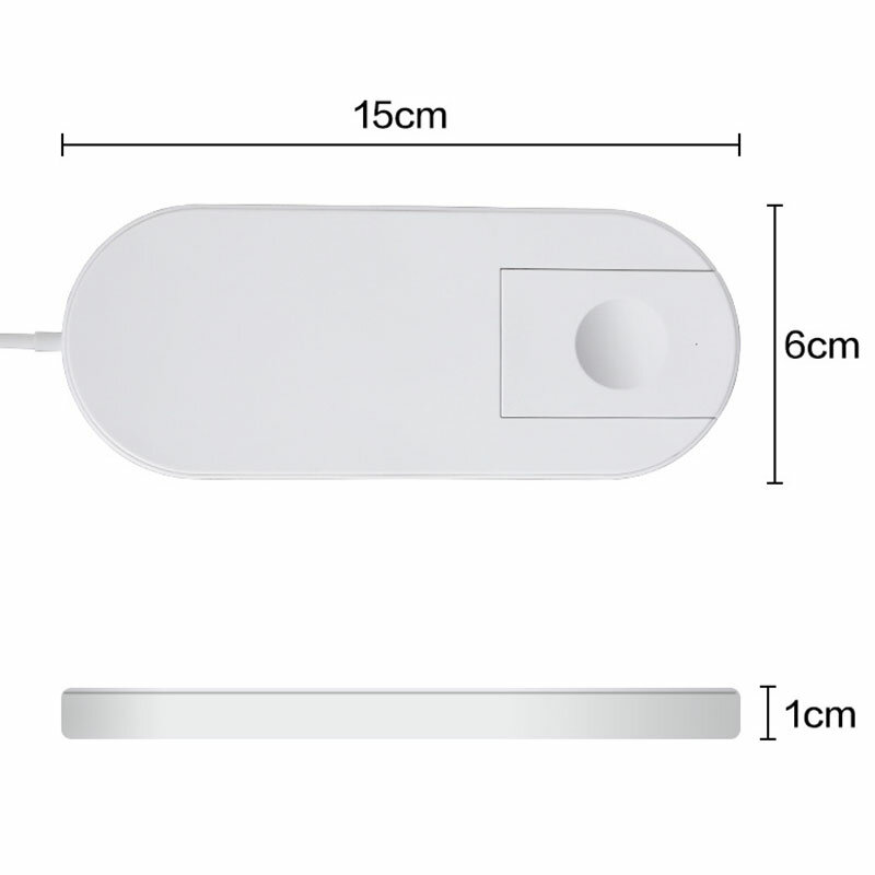 2 In 1 10W Fast Wireless Charger Pad สำหรับ iPhone 11 XS X 8 Samsung S20 S10สำหรับ apple 6 5 4 3เครื่องชาร์จ Dock Station
