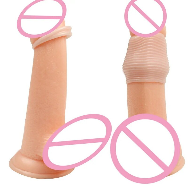 EXVOID 2 unids/set la erección del pene productos adultos de retraso de eyaculación para pene anillo de silicona elástica de pene anillo juguetes sexuales para hombres