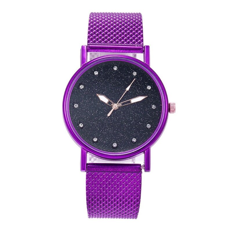Uhren Frauen Starry Sky Kristall Zifferblatt Analog Quarz Armbanduhren Business Damen Sport Silikon Band Uhr Geschenk Montre Femme XQ